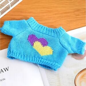 Handmade Double Heart Sweater for Miffy Doll